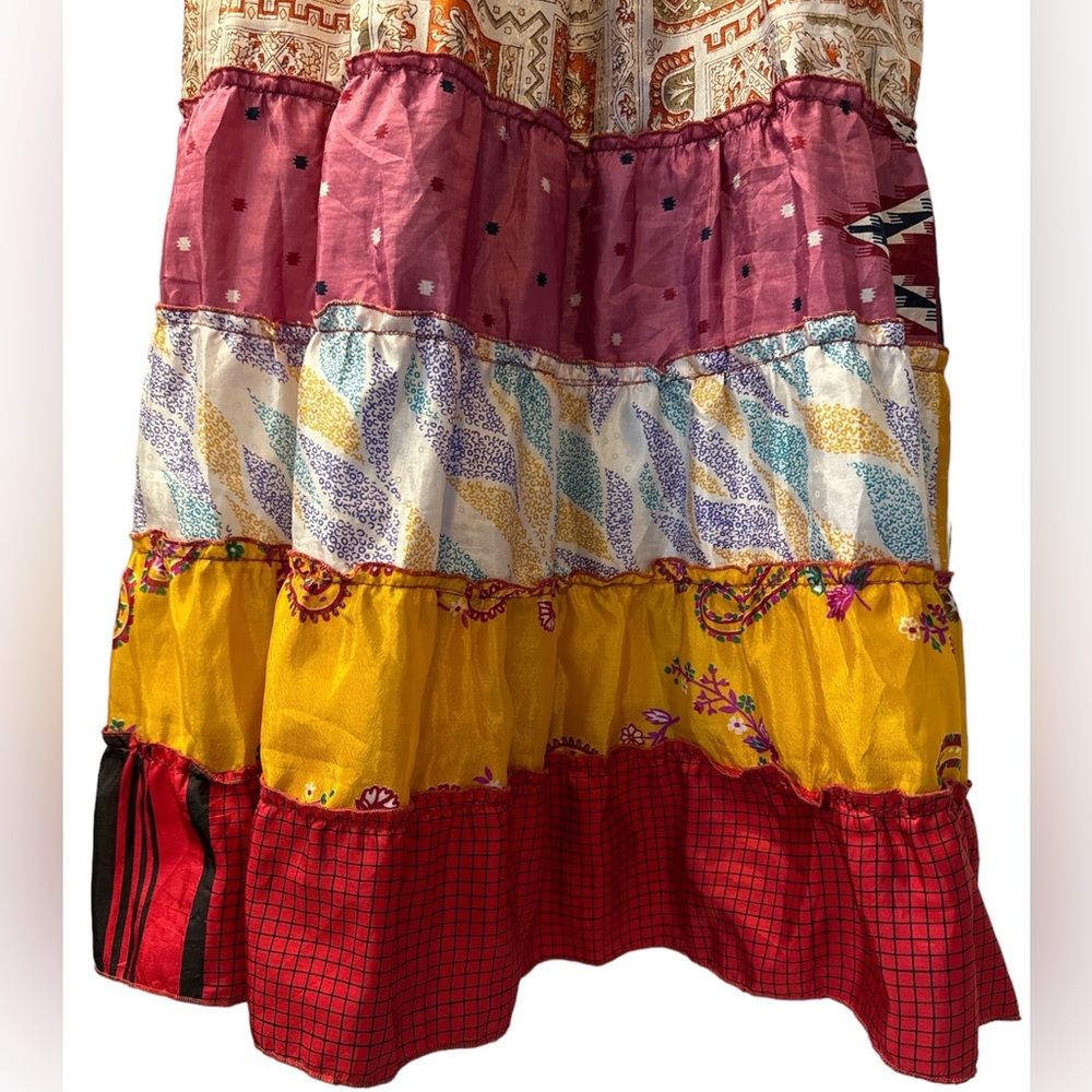 India Boutique Bohemian Pattern Tiered Dress - Picture 6 of 6